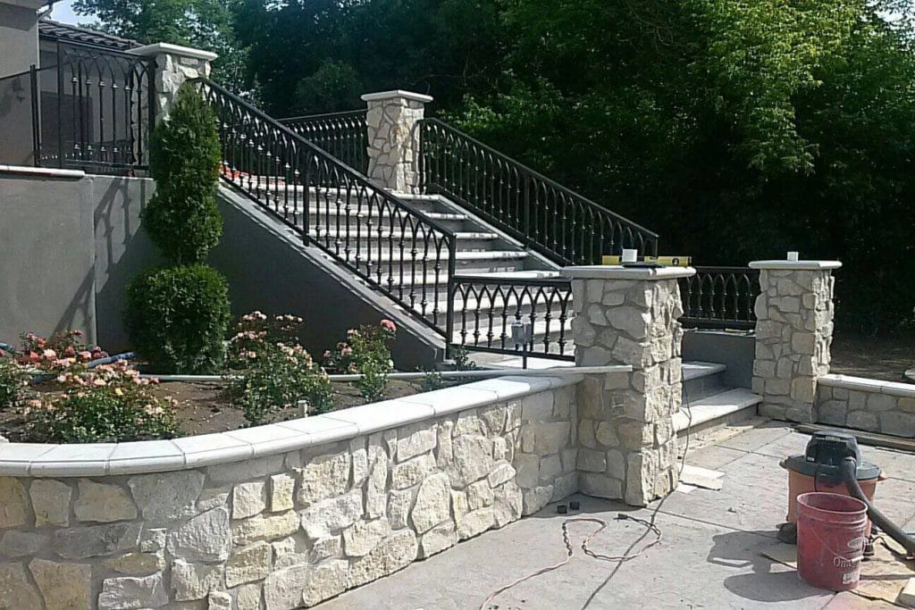 Ornamental Iron Railing for Entry Way Stairs in El Dorado Hills